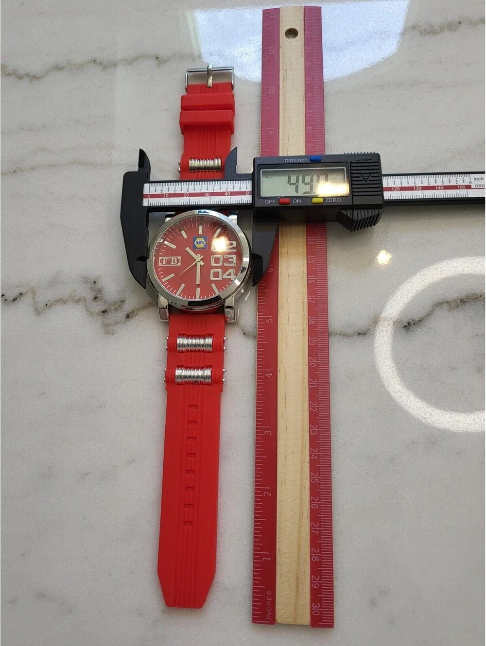 Men's Quartz Watch Working New Battery Automobilia 50mm NAPA Auto Part Works EUC